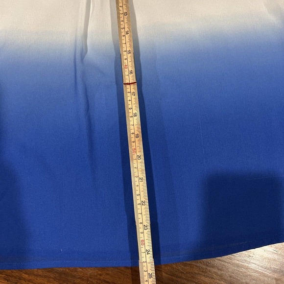 Liz Claiborne Shirt Women Small Lime Green Blue Colorblock V Neck Sheer Camisole - Picture 13 of 16